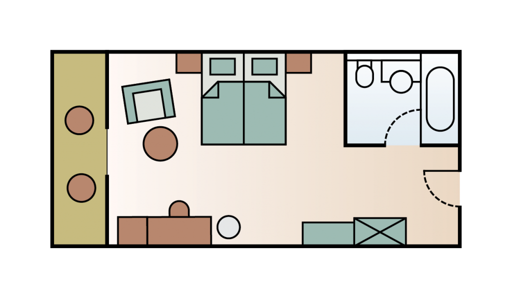 plan d'étage Dom_la_Foret_Chambre_Double_standard avec terasse