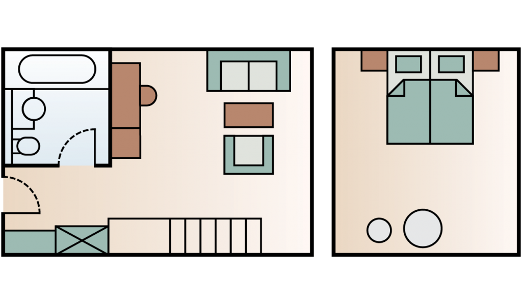plan d'étage Dom_la_Foret_Chambre_Double_Duplex Superieur_Residentielle